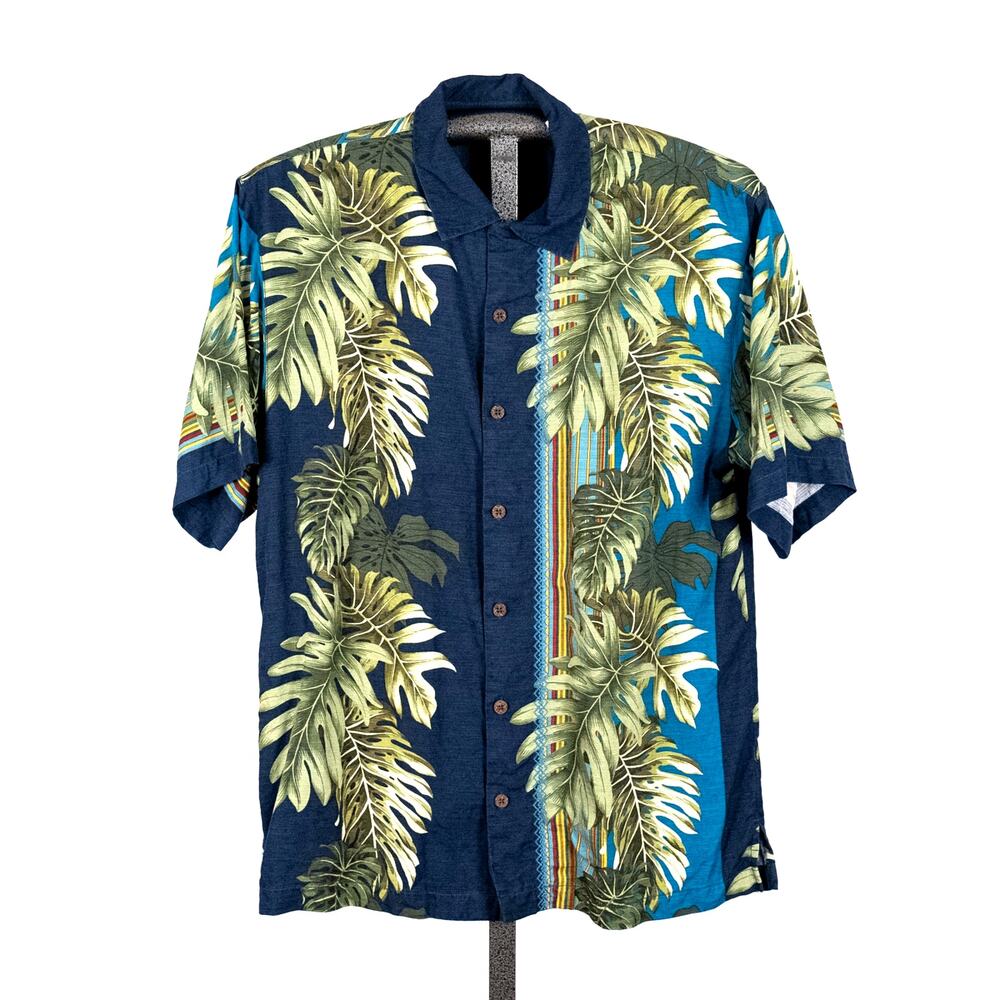 Tommy Bahama Men's Silk Shirt Tropical Beachy Island Hawaiian SZ SMALL Colorful
